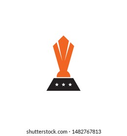 Trophy logo design vector template