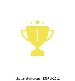 
TROPHY LOGO FLAT ICON VECTOR