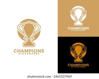 Trophy-Logo-Symbol-Design-Vorlage-flache Vektorillustration, Award-Gewinner-Logo-Design-Vorlage