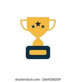 ícone do logotipo do troféu ilustração plana