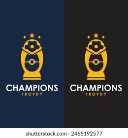 Trophy Logo Vector Design. Trophy Logo Icon for Championship Award.