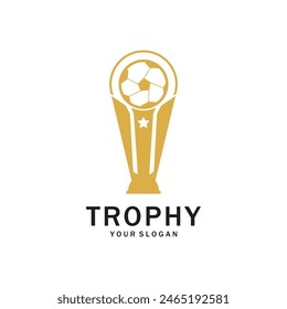 Diseño de Vector de logotipo Trophy. Icono del logotipo del trofeo para el premio del campeonato.