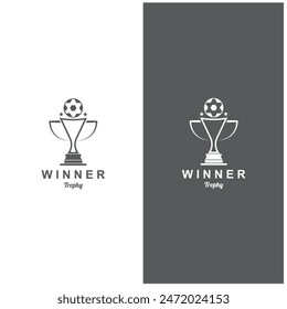 trophy logo vector design  trophy logo for tournament winners and championship awards