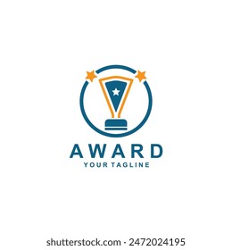 trophy logo vector design  trophy logo for tournament winners and championship awards