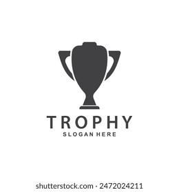 trophy logo vector design  trophy logo for tournament winners and championship awards