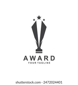 trophy logo vector design  trophy logo for tournament winners and championship awards