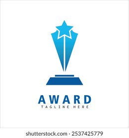 logotipo do troféu logotipo do vetor design do troféu para os vencedores do torneio e prêmios do campeonato