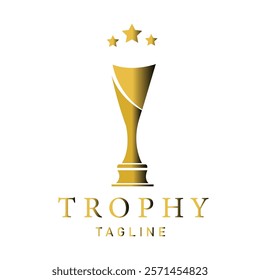 trophy logo vector design trophy logo for tournament winners and championship awards