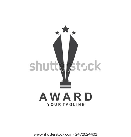 trophy logo vector design  trophy logo for tournament winners and championship awards