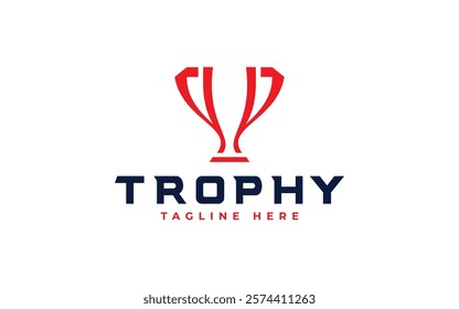 trophy logo vector illustration, winner award logo template