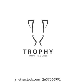 trophy logo vector illustration  winner award logo template