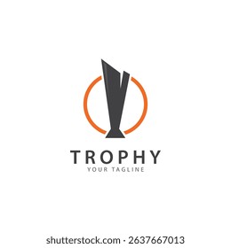trophy logo vector illustration  winner award logo template