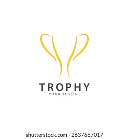 trophy logo vector illustration  winner award logo template