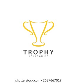 trophy logo vector illustration  winner award logo template