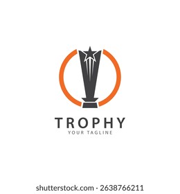 trophy logo vector illustration  winner award logo template