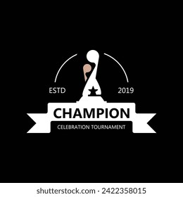 Trophy Logo winner, Sports Tournament Championship Cup Design. minimalist emblem sport, club shop simple icon