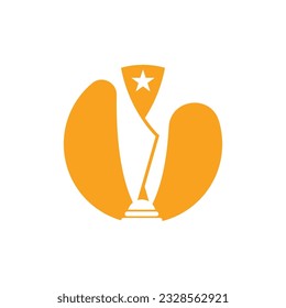 Trophy Logo, Winning Vector For Sports Tournament, Creative And Unique Illustration