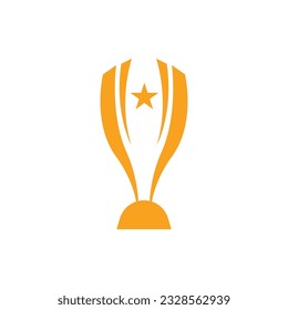 Trophy Logo, Winning Vector For Sports Tournament, Creative And Unique Illustration