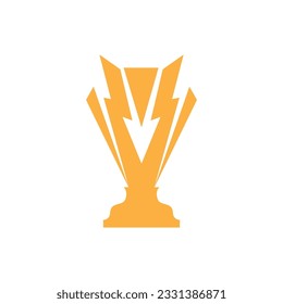 Trophy Logo, Winning Vector For Sports Tournament, Creative And Unique Illustration