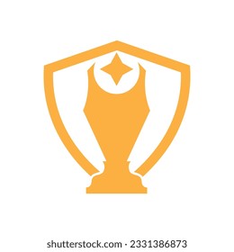 Trophy Logo, Winning Vector For Sports Tournament, Creative And Unique Illustration