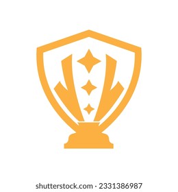 Trophy Logo, Winning Vector For Sports Tournament, Creative And Unique Illustration