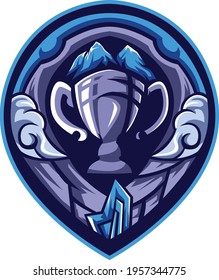 trophy mascot logo concept idea