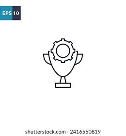 Trophy for the masters outline icon Vector illustration
