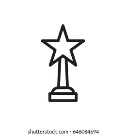 Trophy, medal, award icon vector