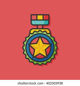 trophy medal vector icon