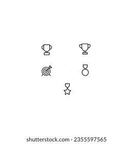 Trophy and medals vector image.  