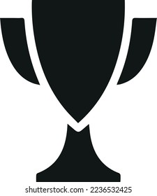 Trophy minimal icon. Web stroke symbol design. Trophy sign isolated on a white background. Premium line icon.