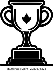 Trophy - Minimalist and Flat Logo - Vector illustration