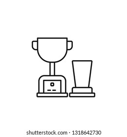 trophy, mixer, icon. Marketing vector icon. Thin line icon for website design and infographic