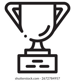 Trophy Modern Vector Icon – Plantilla de símbolos de ilustración mínima para el diseño de interfaz de usuario de App móvil de Web