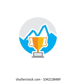 Trophy Mountain Logo Icon Design