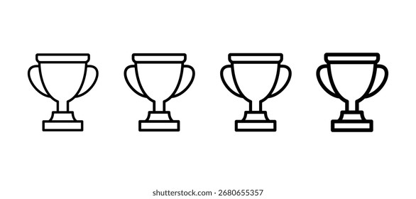 Troféu de Elemento de Ícone de Linha Múltipla