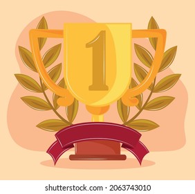 trophy number one award concept