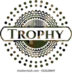 Trophy on camo pattern