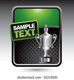 trophy on clean colored halftone background