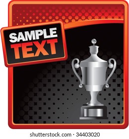 trophy on halftone template background