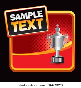 trophy on halftone template background