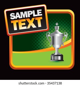 trophy on halftone template background