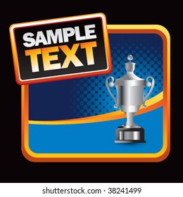 trophy on halftone template background