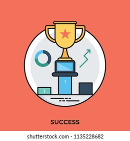 
Trophy on number one podium and is amazing combo to describe the concept of success

