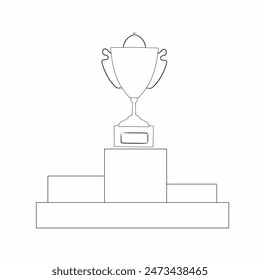 trophy on the podium with championship
