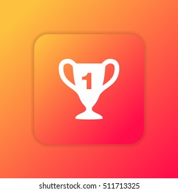 Trophy orange bright app ui/ux Icon / Logo design