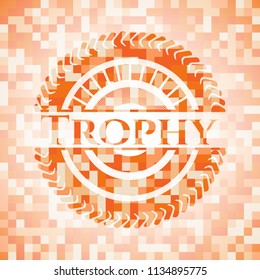 Trophy orange mosaic emblem