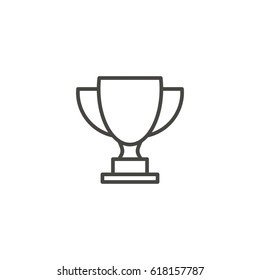 trophy outline icon vector