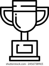 Trophy outline icon vector illustration