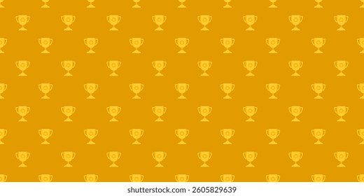 Trophy Pattern background. Gold Trophies Seamless Pattern. gold medal pattern background. competition theme pattern.